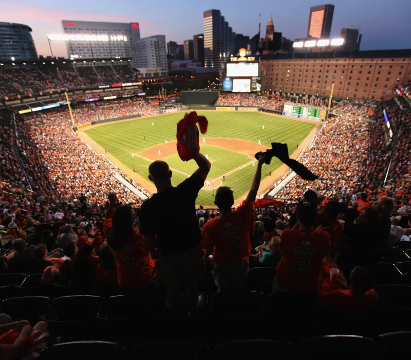 a crowd of people in a stadium
