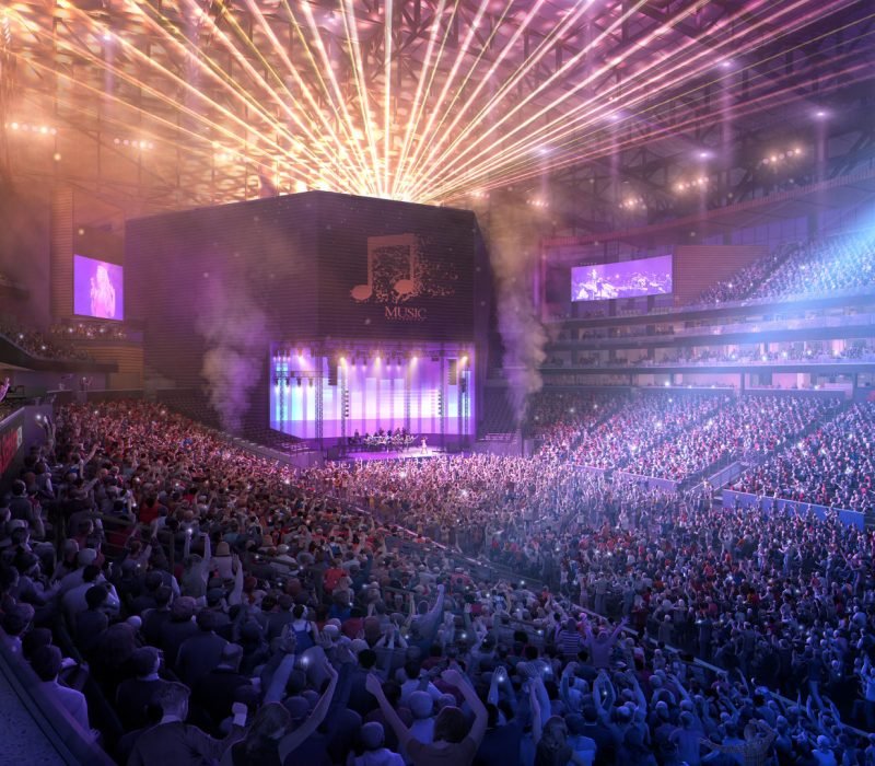 a large crowd of people in a stadium